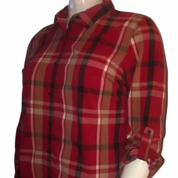 5/$25 SALE! Charter Club Plaid Button Down Shirt - Picture 2 of 2